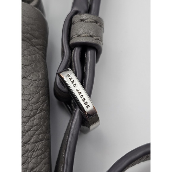 MARC JACOBS Classic Q Percy Small Gray Leather Crossbody Bag Grey Purse New York - Picture 10 of 16